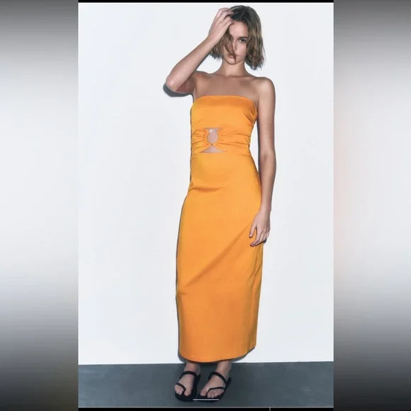 NWT Zara Cutout strapless dress - Picture 3 of 7